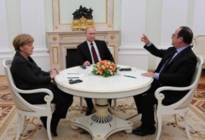 Путин, Олланд и Меркель договорились о переговорах с участием Порошенко